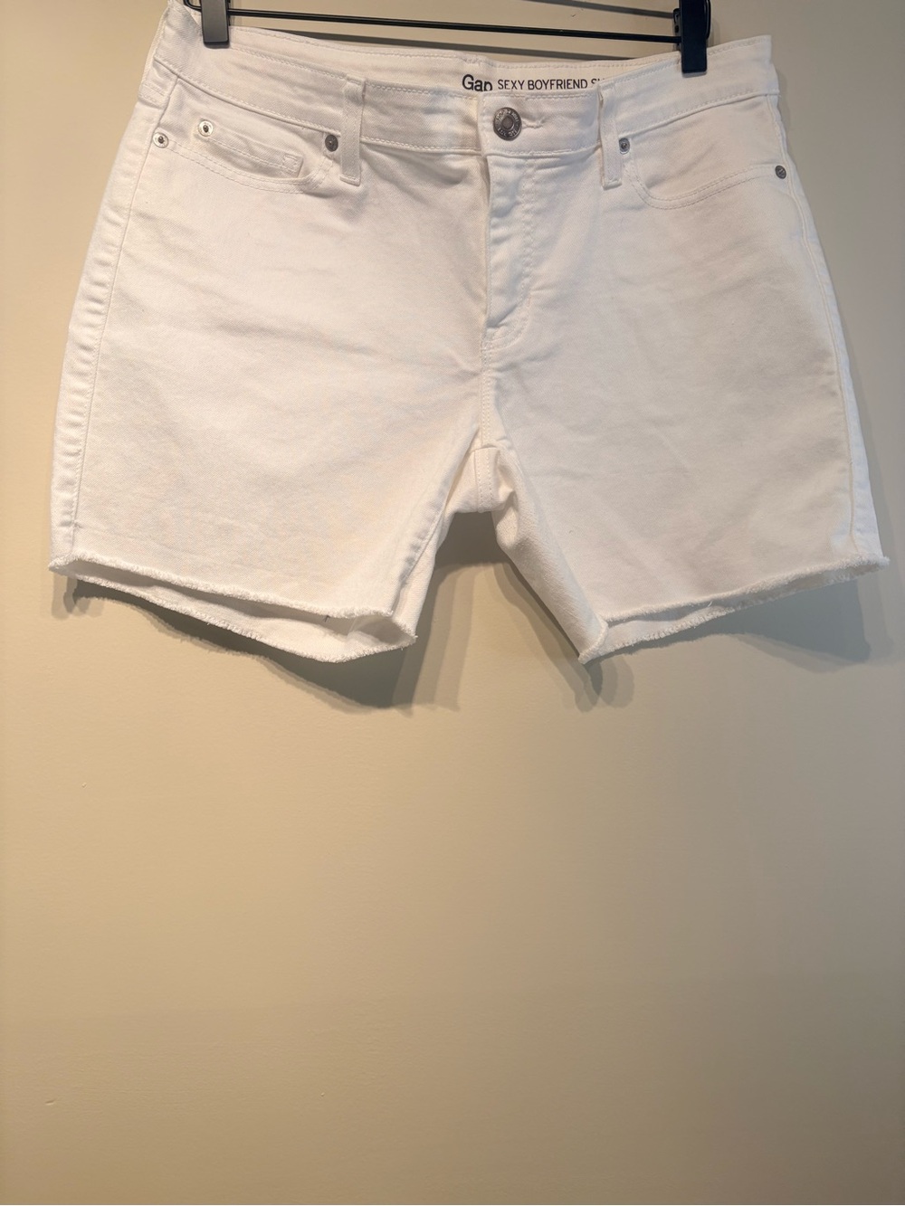 GAP White Boyfriend Denim Shorts